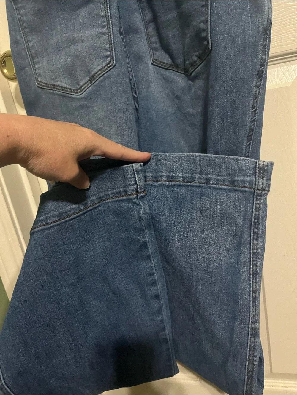 Judy Blue Blue High-Rise Button-Front Denim Overalls SZ L - Picture 10 of 13
